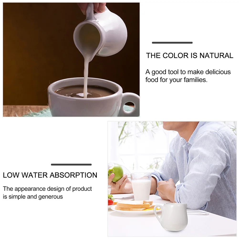 4 Pcs Sauce Spoon Ceramic Jugs Mini Milk Jug Kitchen Containers Handle 100ml Coffee Gravy Pot Simple Design Durability
4 Pcs Sauce Spoon Ceramic Jugs Mini Milk Jug Kitchen Containers Handle 100ml Coffee Gravy Pot Simple Design Durability