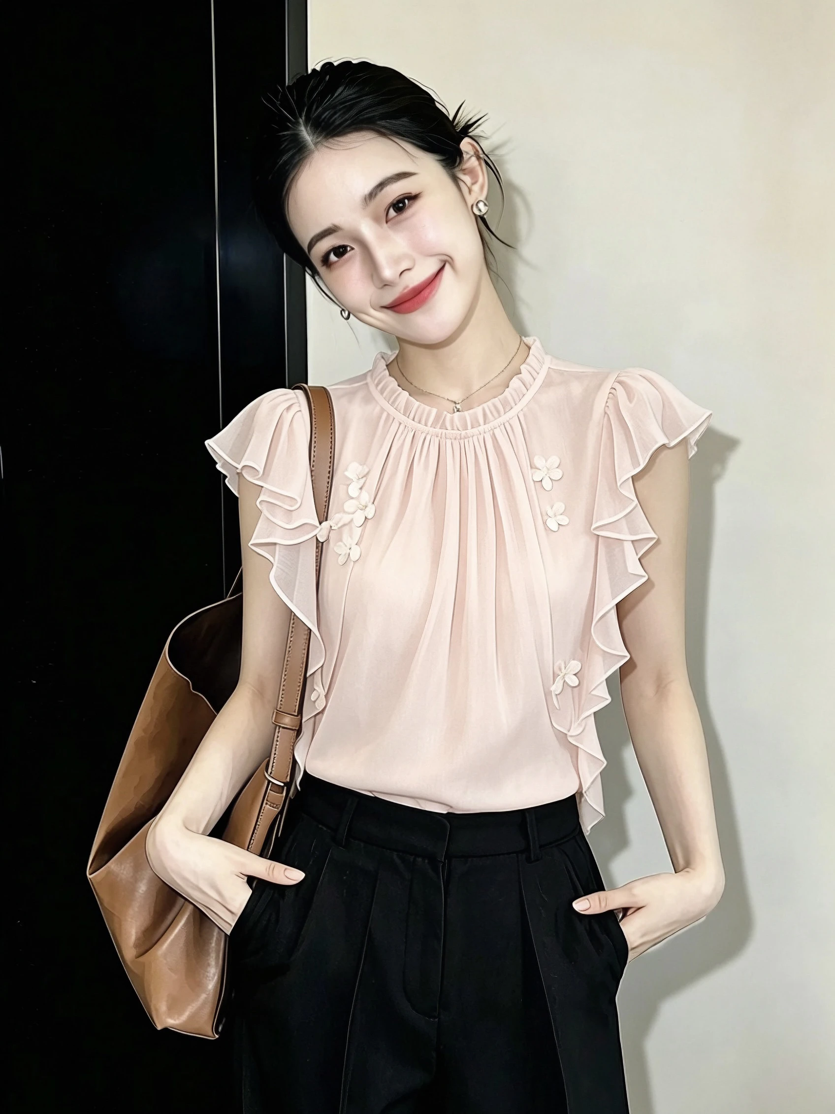 Pink Lace Trim Fly Sleeve Shirt Women's Summer New Unique Beautiful Design Sense Pleated 3D Flower Top Ladies Fashion
Pink Lace Trim Fly Sleeve Shirt Women's Summer New Unique Beautiful Design Sense Pleated 3D Flower Top Ladies Fashion