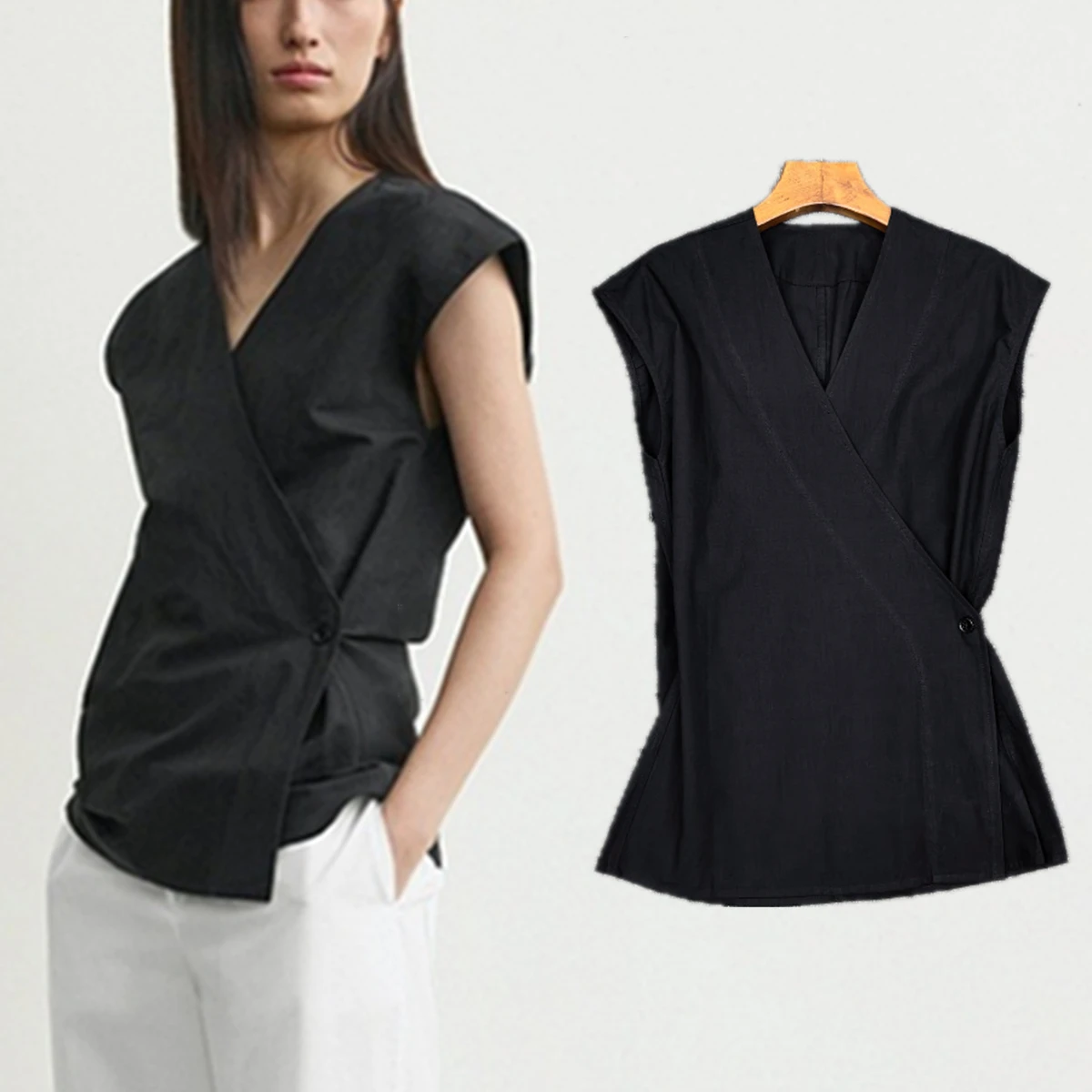 Maxdutti Fashion Elegant Wrap Cotton And Linen Shirt Woman clothing Lace Up Kimono Blouse Women's Women's Blouses And Shirt Tops
Maxdutti Fashion Elegant Wrap Cotton And Linen Shirt Woman clothing Lace Up Kimono Blouse Women's Women's Blouses And Shirt Tops