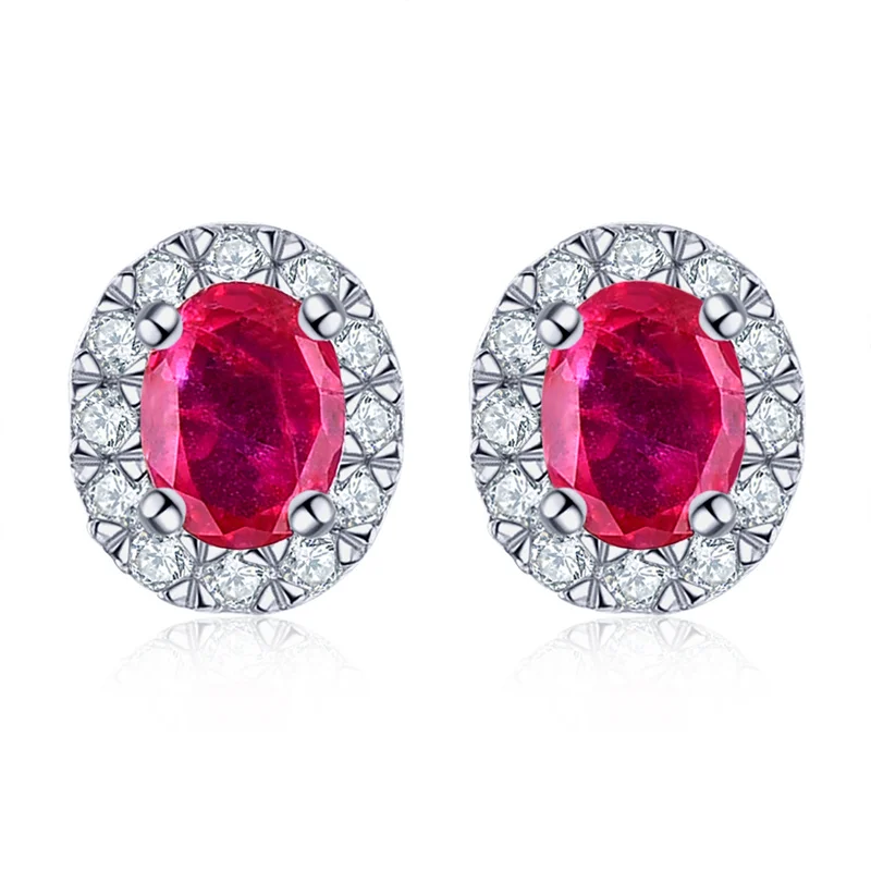 Natural Ruby Gemstone Sterling Silver Stud Earrings 0.5 Carats Genuine Precious Stone Women Romantic Elegant S925 Jewelrys
Natural Ruby Gemstone Sterling Silver Stud Earrings 0.5 Carats Genuine Precious Stone Women Romantic Elegant S925 Jewelrys