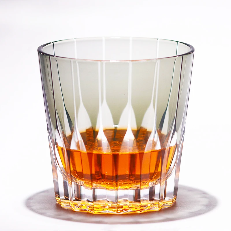 11.6oz 320ml Hand Cut Old Fashioned Whiskey Glasses Grey Crystal Glass Whiskey Tumbler Edo Kiriko Style With Gift Box
11.6oz 320ml Hand Cut Old Fashioned Whiskey Glasses Grey Crystal Glass Whiskey Tumbler Edo Kiriko Style With Gift Box