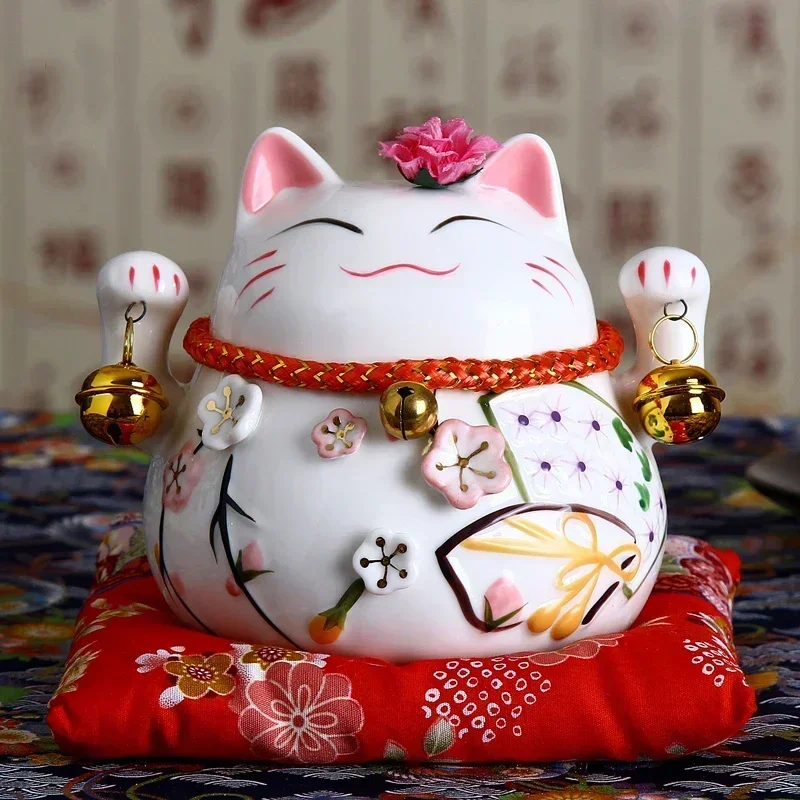 4,5 дюймов, Японский керамический счастливый кот, Манеки, Neko, украшение для дома, копилка фэн-шуй
4,5 дюймов, Японский керамический счастливый кот, Манеки, Neko, украшение для дома, копилка фэн-шуй