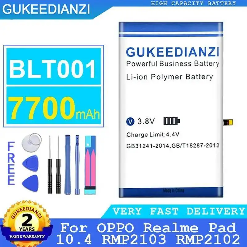 Для Oppo Realme Pad 10,4 RMP2103 RMP2102 7700 мАч аккумулятор для планшета высокой емкости BLT001
Для Oppo Realme Pad 10,4 RMP2103 RMP2102 7700 мАч аккумулятор для планшета высокой емкости BLT001