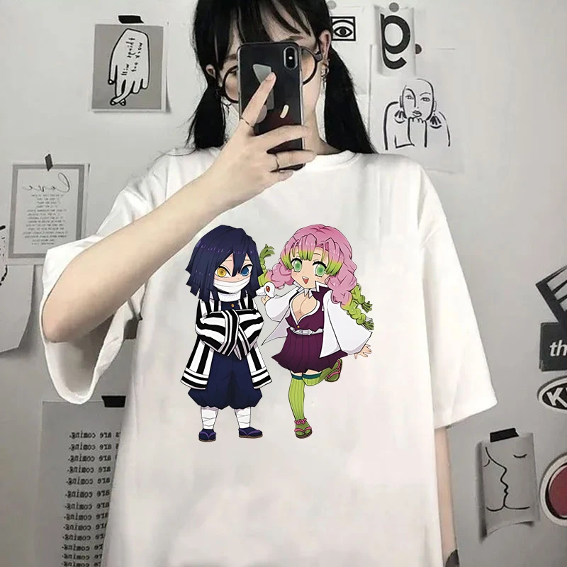 Hot Cartoon Kanroji Mitsuri Iguro Obanai Print T-shirt Summer Casual Loose T Shirt Women Men Harajuku Anime Shirts
Hot Cartoon Kanroji Mitsuri Iguro Obanai Print T-shirt Summer Casual Loose T Shirt Women Men Harajuku Anime Shirts