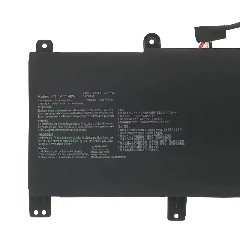 B31N1726 B31BN91 For FX504 FX86 FX80GM FX505GE FX505DT FX80GE PX505GE PX505GD FX505GM FX80G B31BnEH A41LK9H 48Wh B31N1726
B31N1726 B31BN91 For FX504 FX86 FX80GM FX505GE FX505DT FX80GE PX505GE PX505GD FX505GM FX80G B31BnEH A41LK9H 48Wh B31N1726