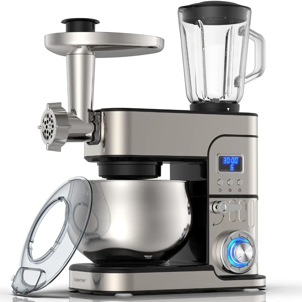 Stand Mixer, LCD Display Kitchen Electric Mixer,Stainless Steel Bowl Mixer, Multi-Function Kitchen Mixer With Dough Hook, Whisk
Stand Mixer, LCD Display Kitchen Electric Mixer,Stainless Steel Bowl Mixer, Multi-Function Kitchen Mixer With Dough Hook, Whisk