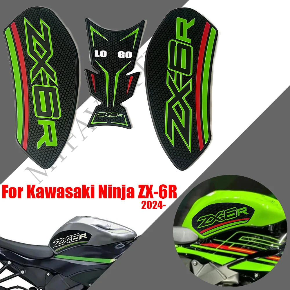 For Kawasaki Ninja ZX-6R Motorcycle Side fuel tank pad Non-slip Rubber Waterproof Anti-slip protective Stickers ZX6R 2024-
For Kawasaki Ninja ZX-6R Motorcycle Side fuel tank pad Non-slip Rubber Waterproof Anti-slip protective Stickers ZX6R 2024-