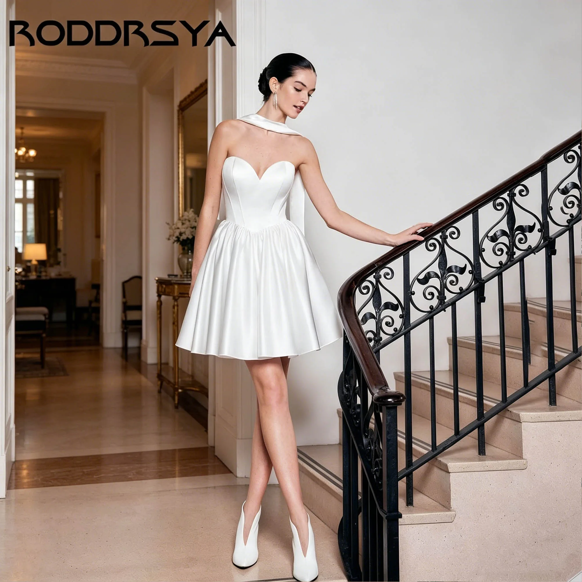 RODDRSYA Vintage Mini Wedding Dress Modern Sweetheart Satin Bridal Party Gowns Fluffy A-line Skirt vestidos de novia Customized
RODDRSYA Vintage Mini Wedding Dress Modern Sweetheart Satin Bridal Party Gowns Fluffy A-line Skirt vestidos de novia Customized