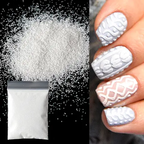 Shining Sugar Nail Glitter Powder Candy Coat Effect White Black Transparent Pigment Dust Nails Art Decorations DIY