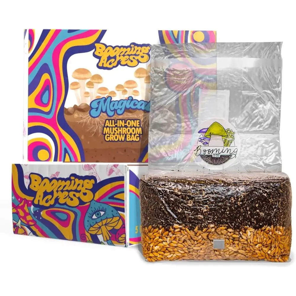 The 5lb All-in-One Mushroom Grow Bag | Mushroom Grow Kit | Harvest Your Own Happiness | Discover the Magic of Growing Mushrooms
The 5lb All-in-One Mushroom Grow Bag | Mushroom Grow Kit | Harvest Your Own Happiness | Discover the Magic of Growing Mushrooms