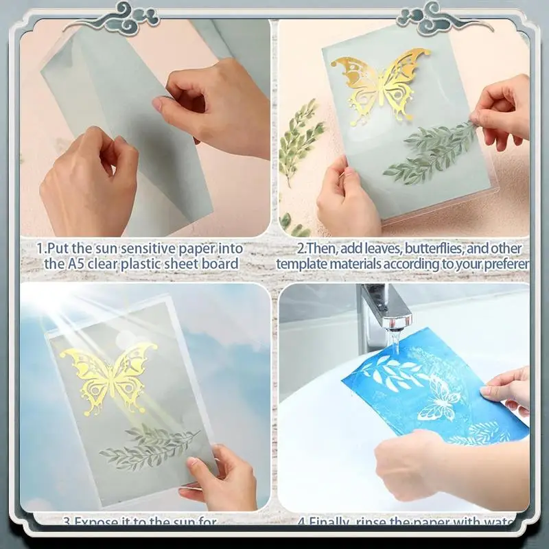 100 Piece Teal Paper Sun Printable Paper Kit With 10 Clear Plastic Sheets And Leaf Butterfly Template Paper Crafts DIY Durable
100 Piece Teal Paper Sun Printable Paper Kit With 10 Clear Plastic Sheets And Leaf Butterfly Template Paper Crafts DIY Durable