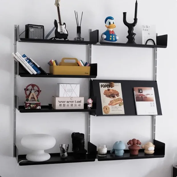 Wall Hanging Open System Shelf Black Storage Multi-layer Track Bookshelf Storage Display Shelf
Wall Hanging Open System Shelf Black Storage Multi-layer Track Bookshelf Storage Display Shelf