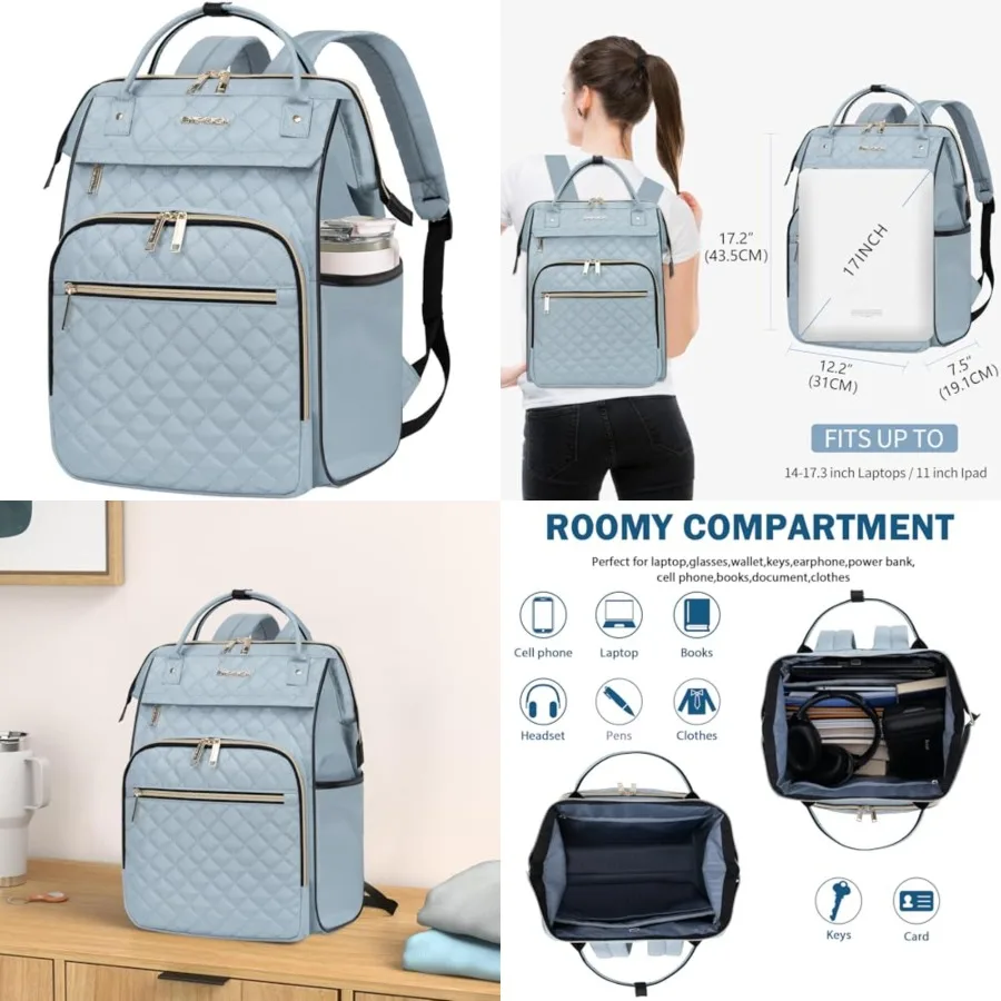 Laptop Backpack for Women, Work Business Travel Computer College Bags, Large Capacity Water-repellent Quilted Casual Daypack, L
Laptop Backpack for Women, Work Business Travel Computer College Bags, Large Capacity Water-repellent Quilted Casual Daypack, L