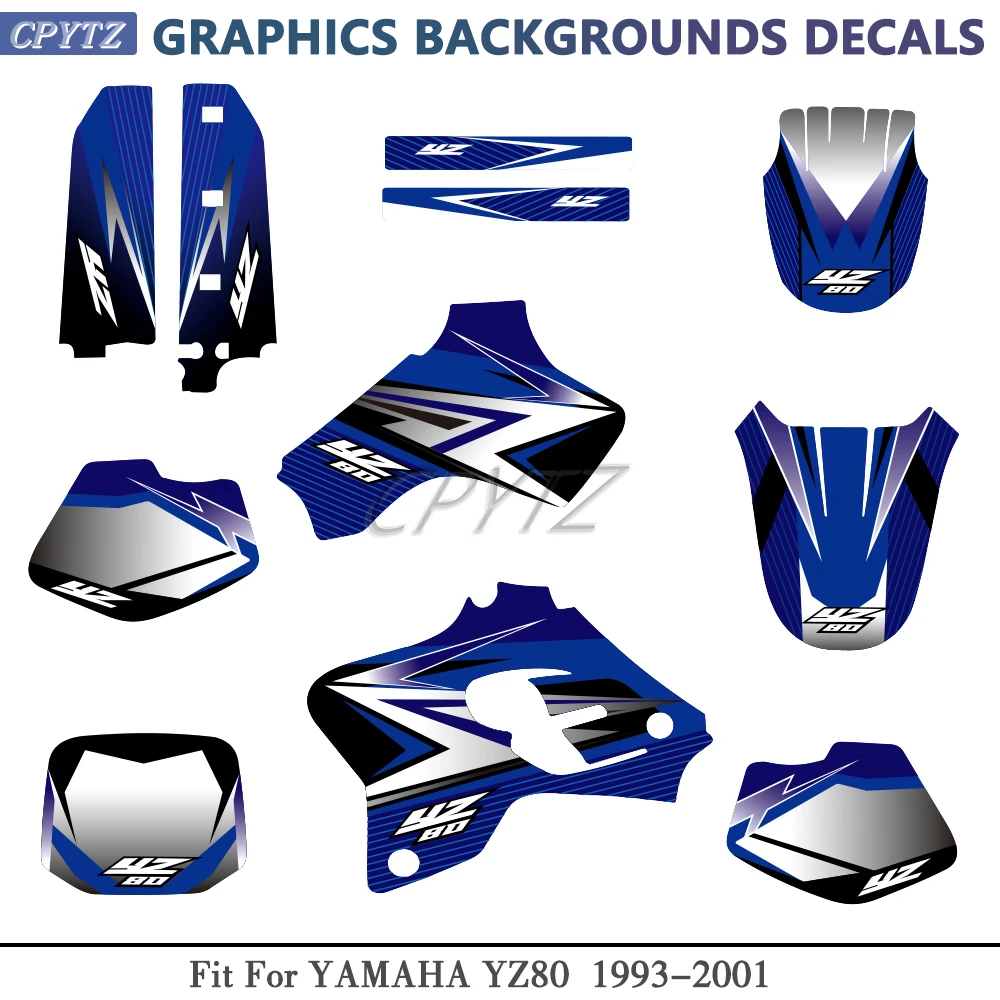 Motorcycle Graphic Background Decals Sticker fit For YAMAHA YZ80 YZ 80 1993-2001 Dirt Bike Team Graphics Kit
Motorcycle Graphic Background Decals Sticker fit For YAMAHA YZ80 YZ 80 1993-2001 Dirt Bike Team Graphics Kit