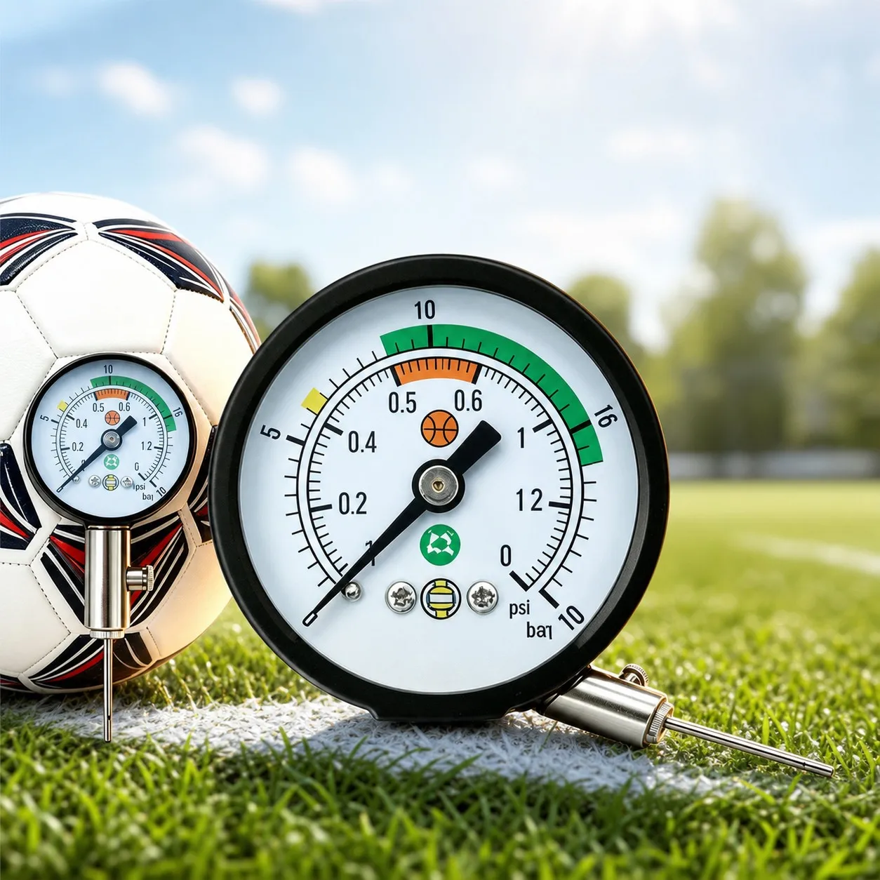 Metal Ball Pressure Gauge Portable Air Pump Meter for Basketball Football Volleyball Referee
Metal Ball Pressure Gauge Portable Air Pump Meter for Basketball Football Volleyball Referee
