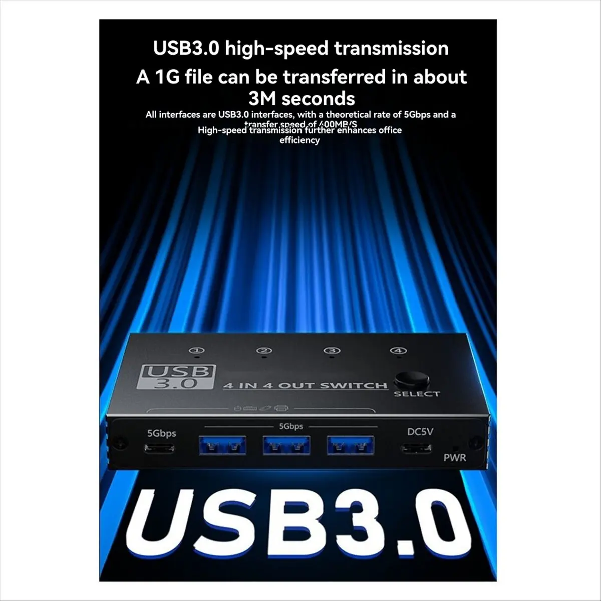(A26M) USB 3.0 Switch 5Gbps 2 Input 4 Output USB C Switch for Devices Share Printer Scanner Mouse Keyboard
(A26M) USB 3.0 Switch 5Gbps 2 Input 4 Output USB C Switch for Devices Share Printer Scanner Mouse Keyboard