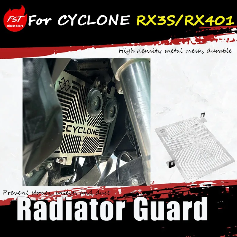 For CYCLONE RX3S / RX401 modified water tank net stainless steel guard net cover decorative accessories
For CYCLONE RX3S / RX401 modified water tank net stainless steel guard net cover decorative accessories