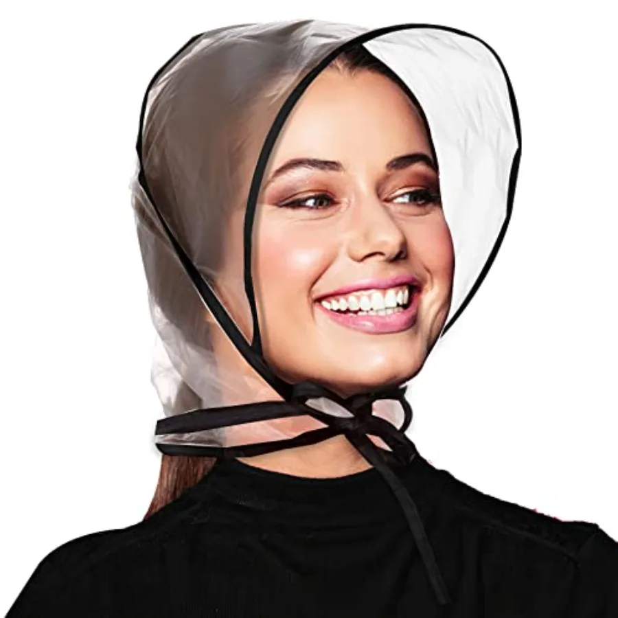 Lusofie 6 Pieces Rain Bonnet with Visor Clear Waterproof Rain Scarf Protect Hairstyle Plastic Rain Hats for Women
Lusofie 6 Pieces Rain Bonnet with Visor Clear Waterproof Rain Scarf Protect Hairstyle Plastic Rain Hats for Women