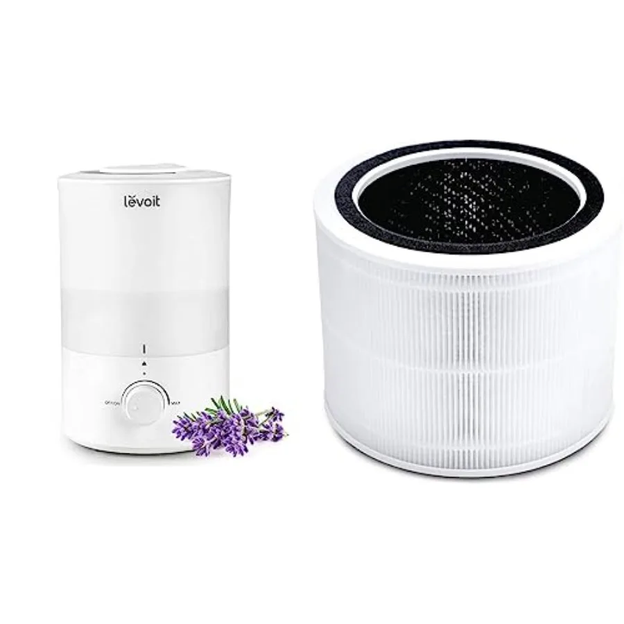 Humidifiers for Bedroom, Quiet 3L Water Tank and Air Purifier Replacement Filter, 3-in-1 True HEPA, High-Efficiency Activated C
Humidifiers for Bedroom, Quiet 3L Water Tank and Air Purifier Replacement Filter, 3-in-1 True HEPA, High-Efficiency Activated C