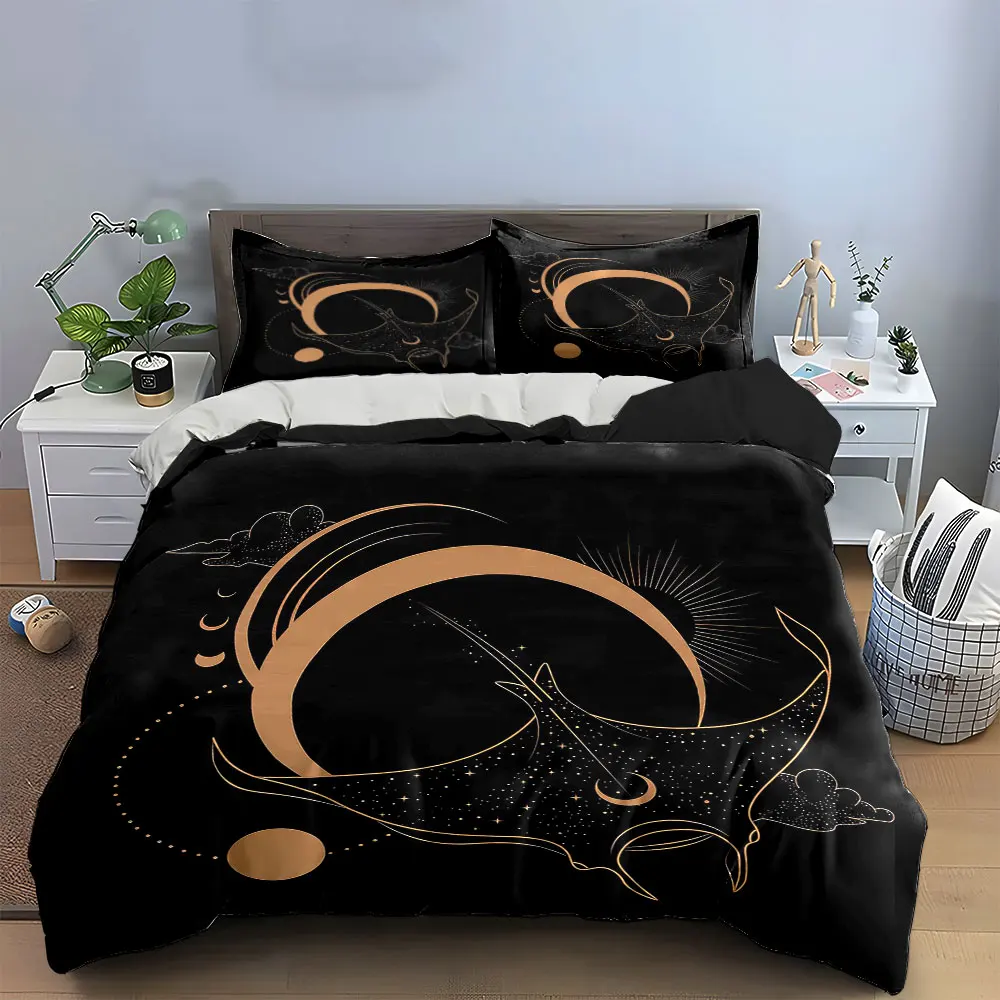 "Cosmic Manta Ray Art Decor" Bedding Set with 1 Duvet Cover 2 Pillowcases Single Double King Queen, Gift
"Cosmic Manta Ray Art Decor" Bedding Set with 1 Duvet Cover 2 Pillowcases Single Double King Queen, Gift