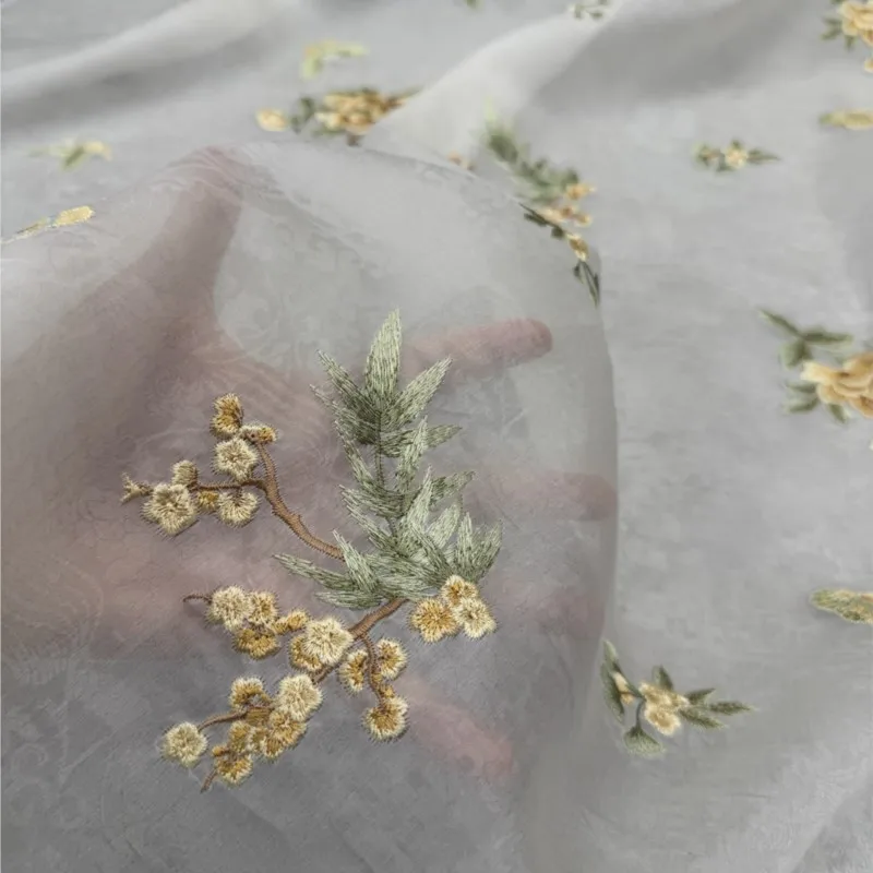 Summer new arrivals silk organza embroidered fabric for refreshing and breathable outerwear sun-protective clothing
Summer new arrivals silk organza embroidered fabric for refreshing and breathable outerwear sun-protective clothing
