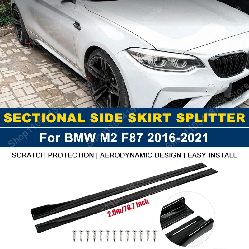 2M/78.7" Side Skirts Extension Rocker Panel Splitter For BMW M2 F87 2016-2021 2017 2018 2019 2020 ABS Plastic
2M/78.7" Side Skirts Extension Rocker Panel Splitter For BMW M2 F87 2016-2021 2017 2018 2019 2020 ABS Plastic