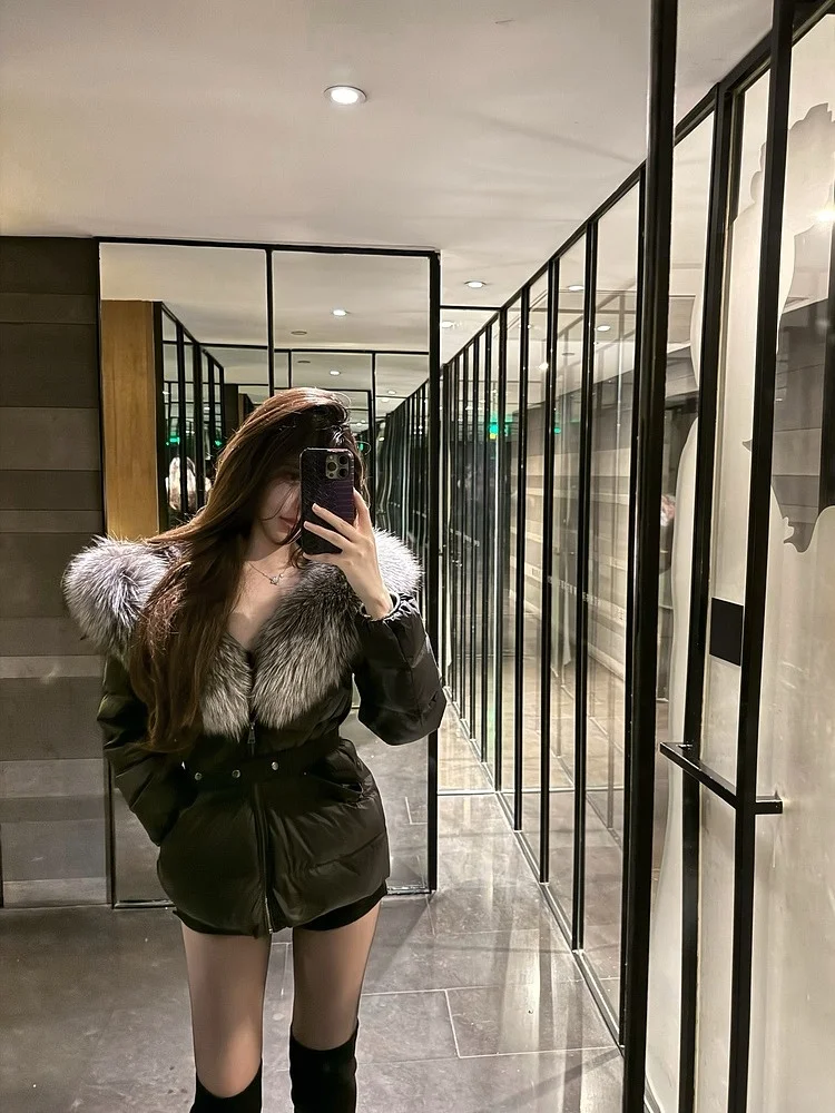 M900 Bla ort Puffer Jaet Women's Winter Faion Bread Sle Coat Large Fur Collar Warm Thi White Du down Coat
M900 Bla ort Puffer Jaet Women's Winter Faion Bread Sle Coat Large Fur Collar Warm Thi White Du down Coat