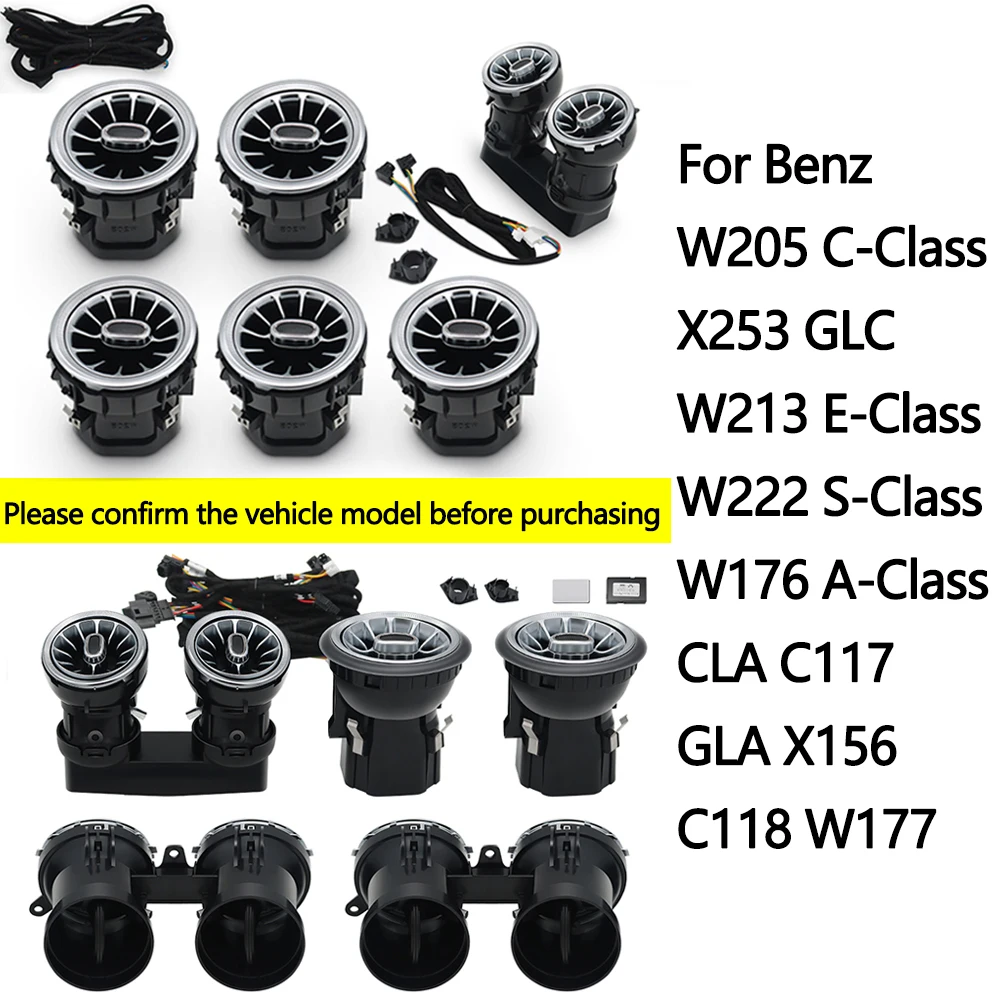 For Mercedes-Benz Accessories W205 GLC X253 W213 W222 W176 C117 X156 CLA GLA C118 W177 LED Turbine Nozzle Air Vent Ambient Light
For Mercedes-Benz Accessories W205 GLC X253 W213 W222 W176 C117 X156 CLA GLA C118 W177 LED Turbine Nozzle Air Vent Ambient Light