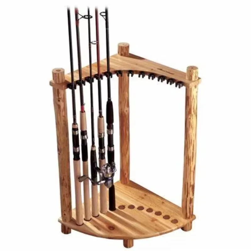 Customized Wood Corner Fishing Rod Display Rack Premium Fishing Stand Shelf
Customized Wood Corner Fishing Rod Display Rack Premium Fishing Stand Shelf