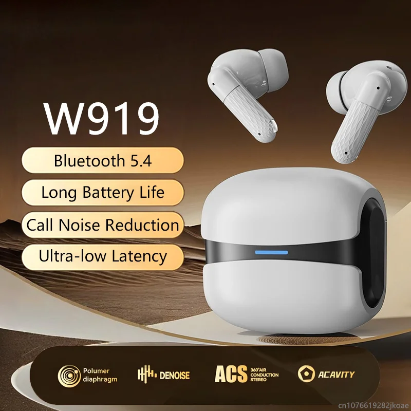 New Wireless Bluetooth 5.4 TWS Earphone Call Noise Cancelling Sports Headphone W919 HiFi Stereo Game Music Headset Long Standby
New Wireless Bluetooth 5.4 TWS Earphone Call Noise Cancelling Sports Headphone W919 HiFi Stereo Game Music Headset Long Standby