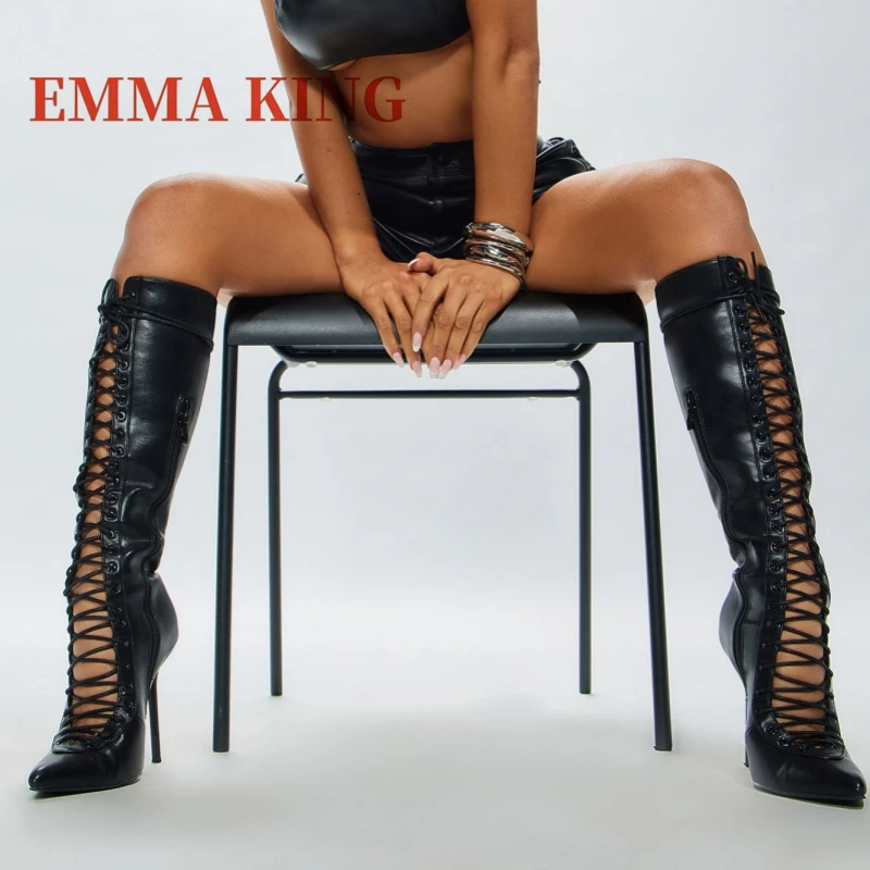 Black Lace Up High Heels Boots Sexy Women Pointy Toe Side-zip Stiletto Mid-Calf Boots Women Casual Party Spring Autumn Shoes
Black Lace Up High Heels Boots Sexy Women Pointy Toe Side-zip Stiletto Mid-Calf Boots Women Casual Party Spring Autumn Shoes