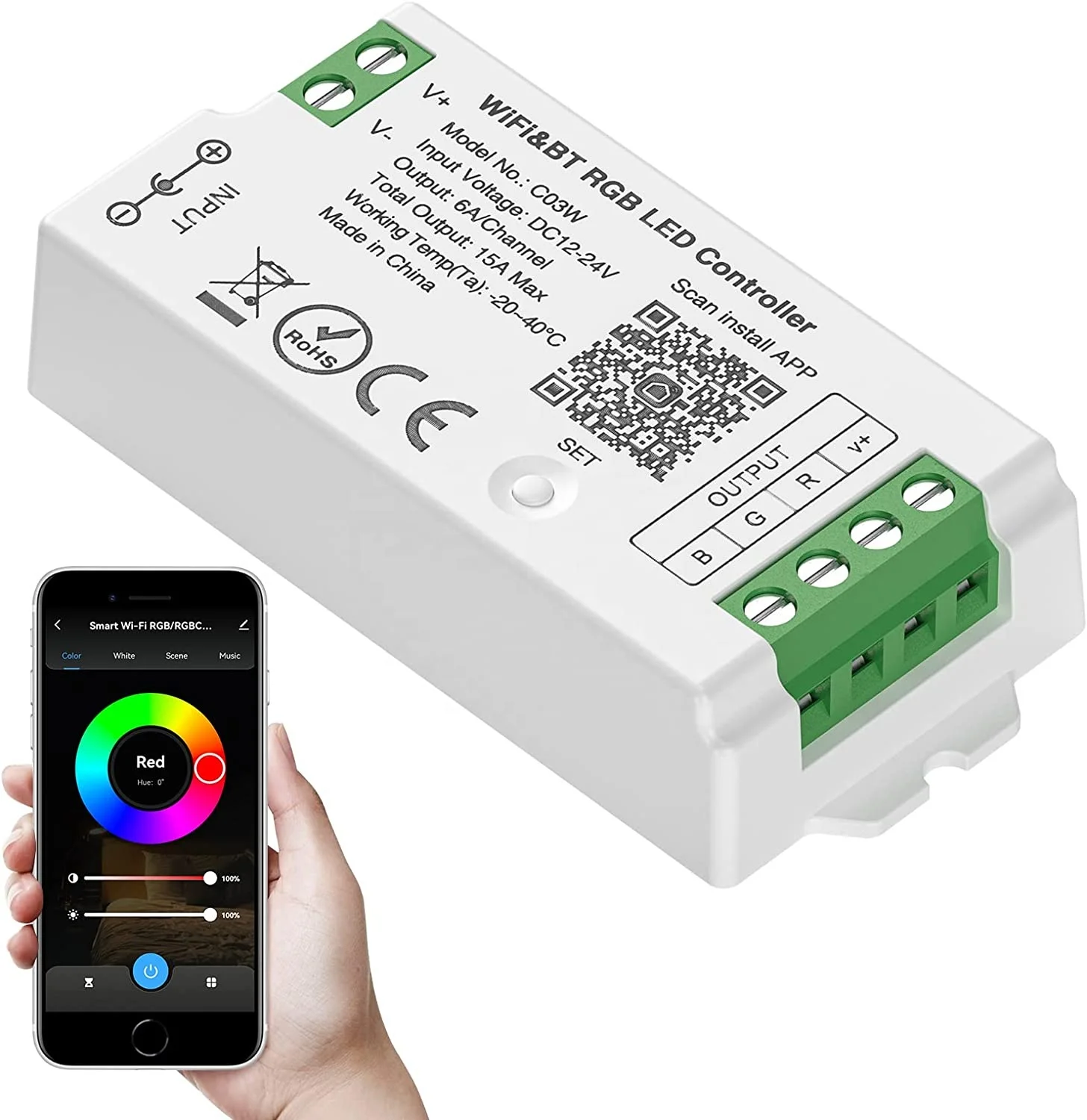 Контроллер светодиодных лент Tuya WiFi Smart RGB 24 В 12 В Приложение Голосовой пульт дистанционного управления
Контроллер светодиодных лент Tuya WiFi Smart RGB 24 В 12 В Приложение Голосовой пульт дистанционного управления