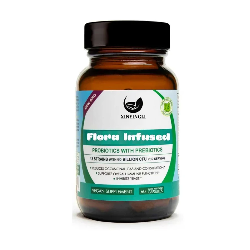 Probiotics containing prebiotics -60 billion colony units, 13 strains+enzyme mixture for digestion and intestinal health support
Probiotics containing prebiotics -60 billion colony units, 13 strains+enzyme mixture for digestion and intestinal health support