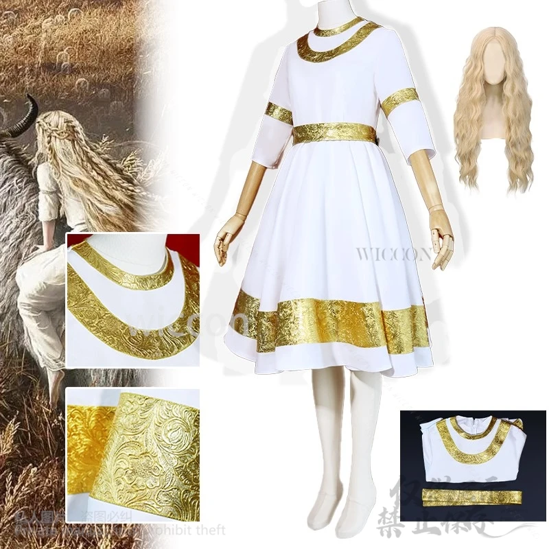 Anime Game Miquella Cosplay Cutecore Costume Witch White Dress Lolita Golden Lace Wigs For Girls Woman Halloween Cos Customized
Anime Game Miquella Cosplay Cutecore Costume Witch White Dress Lolita Golden Lace Wigs For Girls Woman Halloween Cos Customized