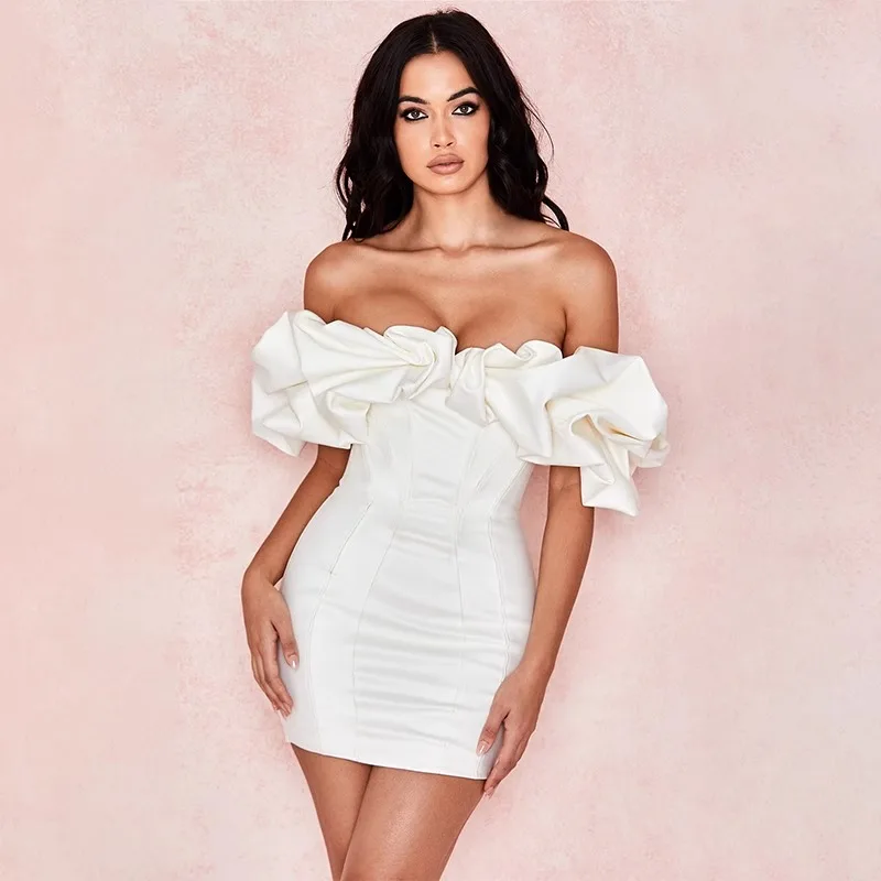 Birthday Party Engagement White Dress Lace Trim One Shoulder Adult Luxury High End Skirt Short Sleeve Zipper Pure Color
Birthday Party Engagement White Dress Lace Trim One Shoulder Adult Luxury High End Skirt Short Sleeve Zipper Pure Color