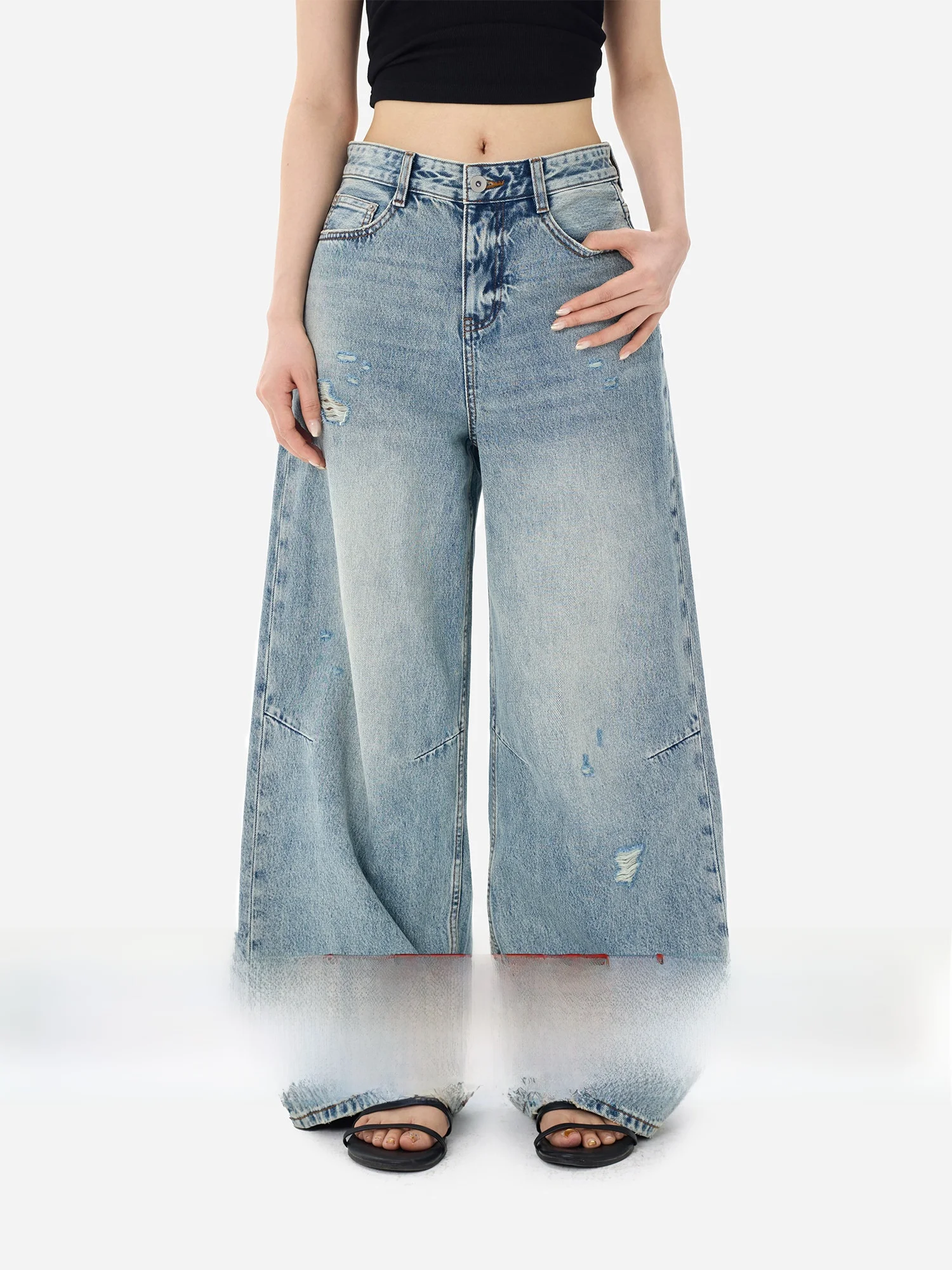 Джинсы ручной работы Egu Yue: прямые, с высокой талией, из хлопка со стрейчем, повседневные, на молнии, летние, свободного кроя для женщин
Джинсы ручной работы Egu Yue: прямые, с высокой талией, из хлопка со стрейчем, повседневные, на молнии, летние, свободного кроя для женщин