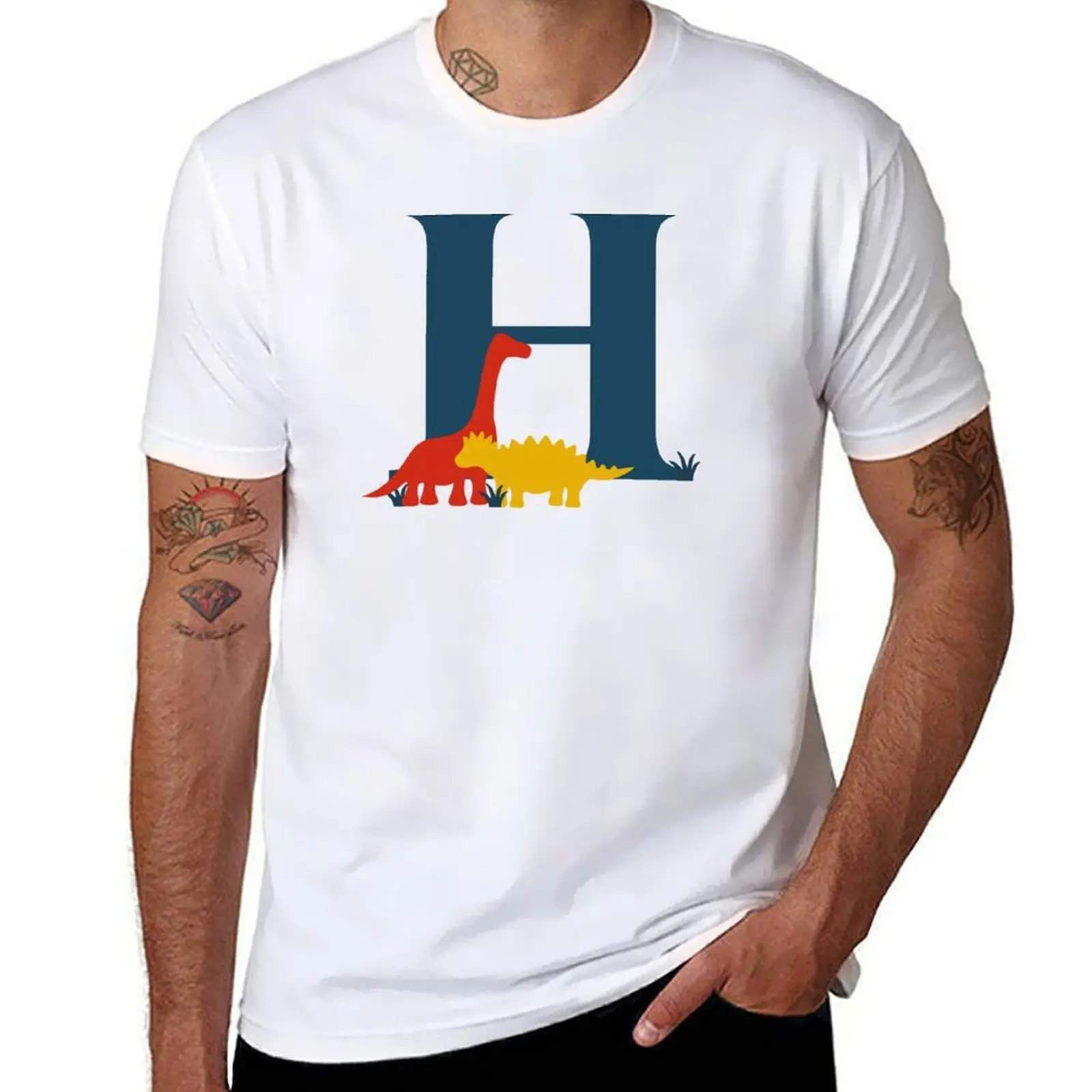 Dinosaurs - Personalised H Name, Initial, Monogram T-Shirt funny t shirts cotton man t shirt heavy cotton T-Shirt
Dinosaurs - Personalised H Name, Initial, Monogram T-Shirt funny t shirts cotton man t shirt heavy cotton T-Shirt