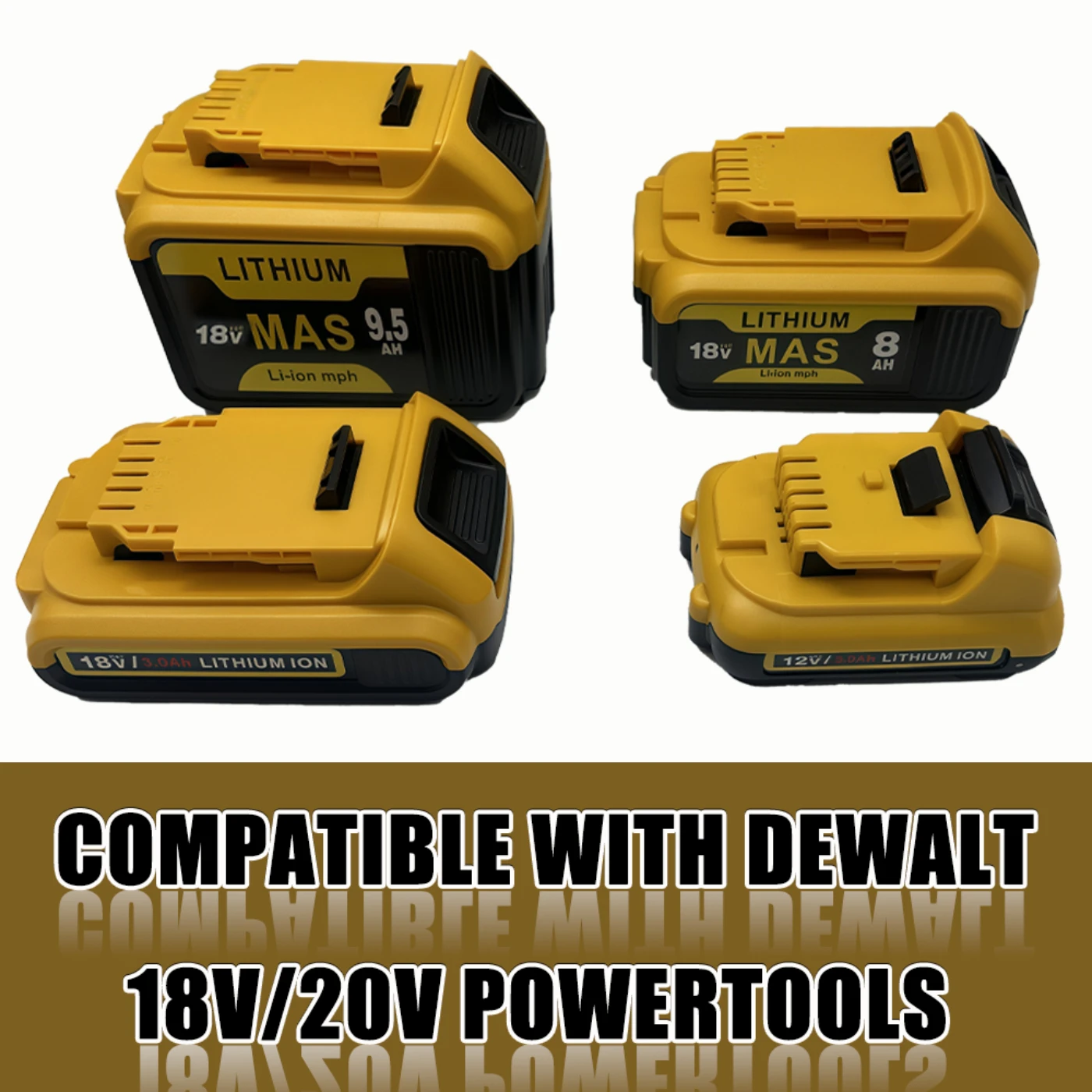 18V 9.5Ah ForDewalt high quality DCB184 Li-lon compatible with DeWalt batteries DCB182 DCB180 DCB200 XR with LED display screen
18V 9.5Ah ForDewalt high quality DCB184 Li-lon compatible with DeWalt batteries DCB182 DCB180 DCB200 XR with LED display screen