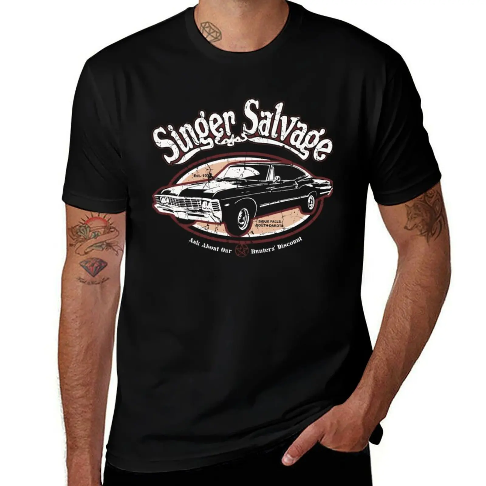 Supernatural Impala Singer Salvage SPN T-Shirt man t shirt summer anime tshirt
Supernatural Impala Singer Salvage SPN T-Shirt man t shirt summer anime tshirt