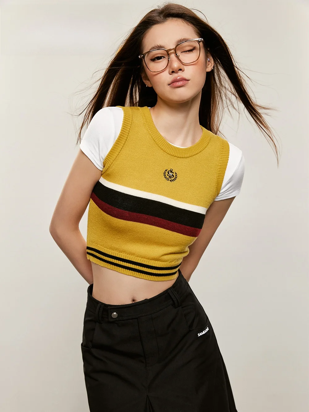 Sameasme Knitted Crop Top Women's Faion Wool Blend ort Vest Hot Girl Sle Inner Wear Outer Wear Versatile ort Length
Sameasme Knitted Crop Top Women's Faion Wool Blend ort Vest Hot Girl Sle Inner Wear Outer Wear Versatile ort Length