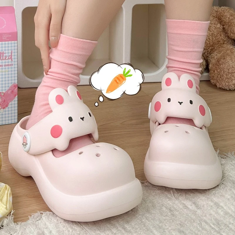 Women Fashion Platform Clogs Cute Cartoon Rabbit Summer Shoes Female Indoor Street Slippers Soft EVA Girls Daily Walking Sandals
Women Fashion Platform Clogs Cute Cartoon Rabbit Summer Shoes Female Indoor Street Slippers Soft EVA Girls Daily Walking Sandals
