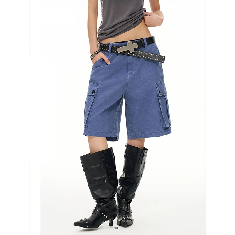 Retro American Washed Large Size Denim Five-Point Pants Women's Loose Wide Leg High Waist Casual Trousers Summer Fashion
Retro American Washed Large Size Denim Five-Point Pants Women's Loose Wide Leg High Waist Casual Trousers Summer Fashion