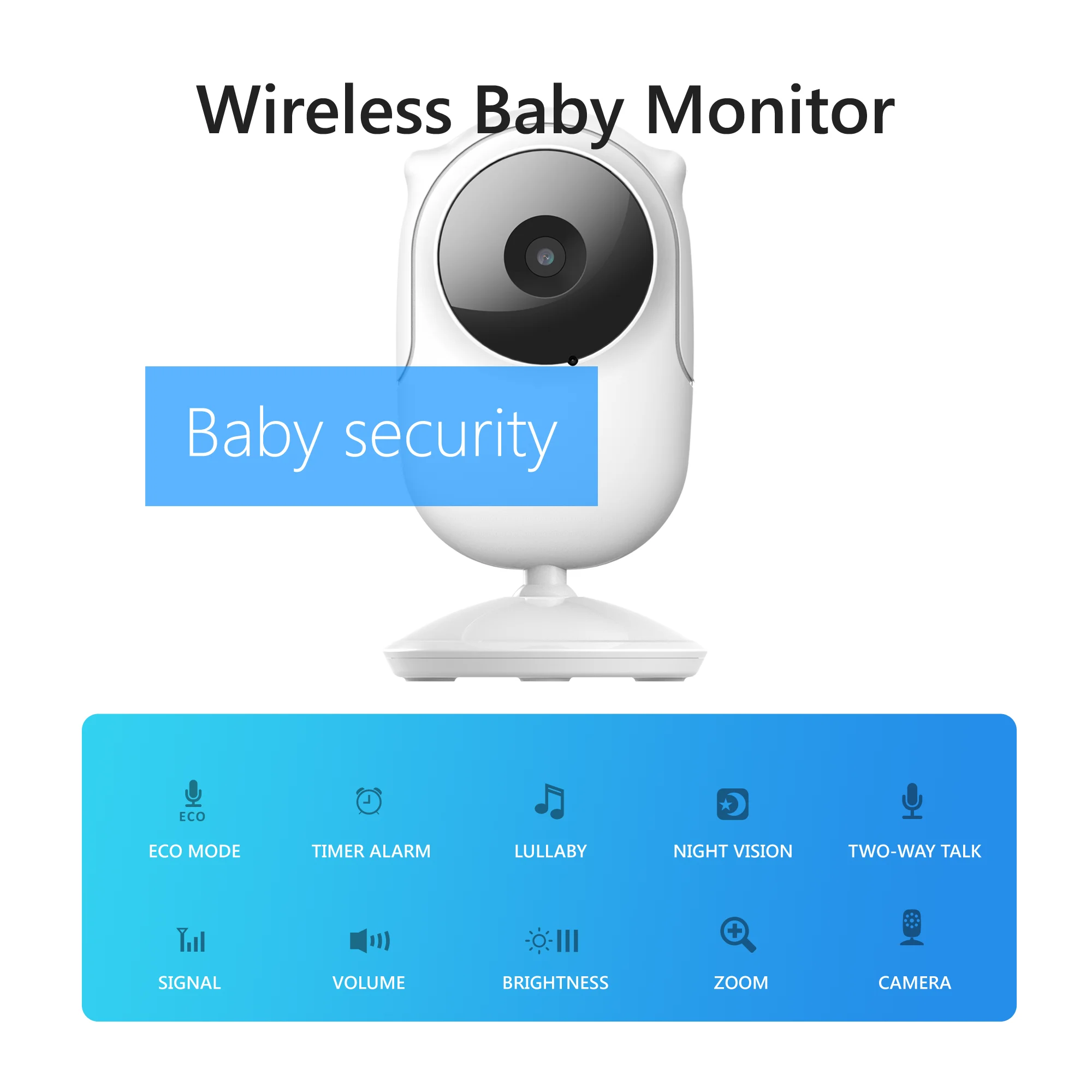 2.4Inch Screen Temperature Monitoring Intercom Baby Monitor IR Night Vision BabySitter Camera
2.4Inch Screen Temperature Monitoring Intercom Baby Monitor IR Night Vision BabySitter Camera