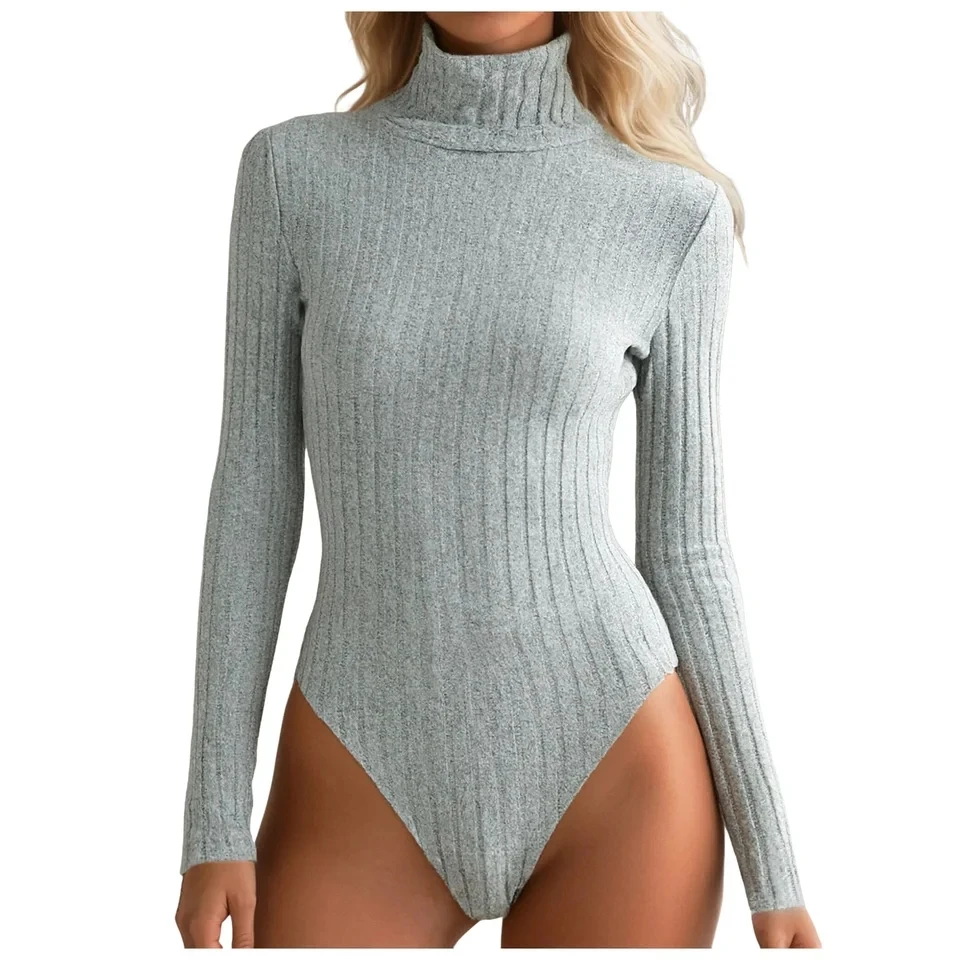 Long Sleeve Bodysuits For Women Mock Neck Ribbes Bodysuit Tops Female Solid Color Bodycon High Waist Romper Ladies Clothes
Long Sleeve Bodysuits For Women Mock Neck Ribbes Bodysuit Tops Female Solid Color Bodycon High Waist Romper Ladies Clothes