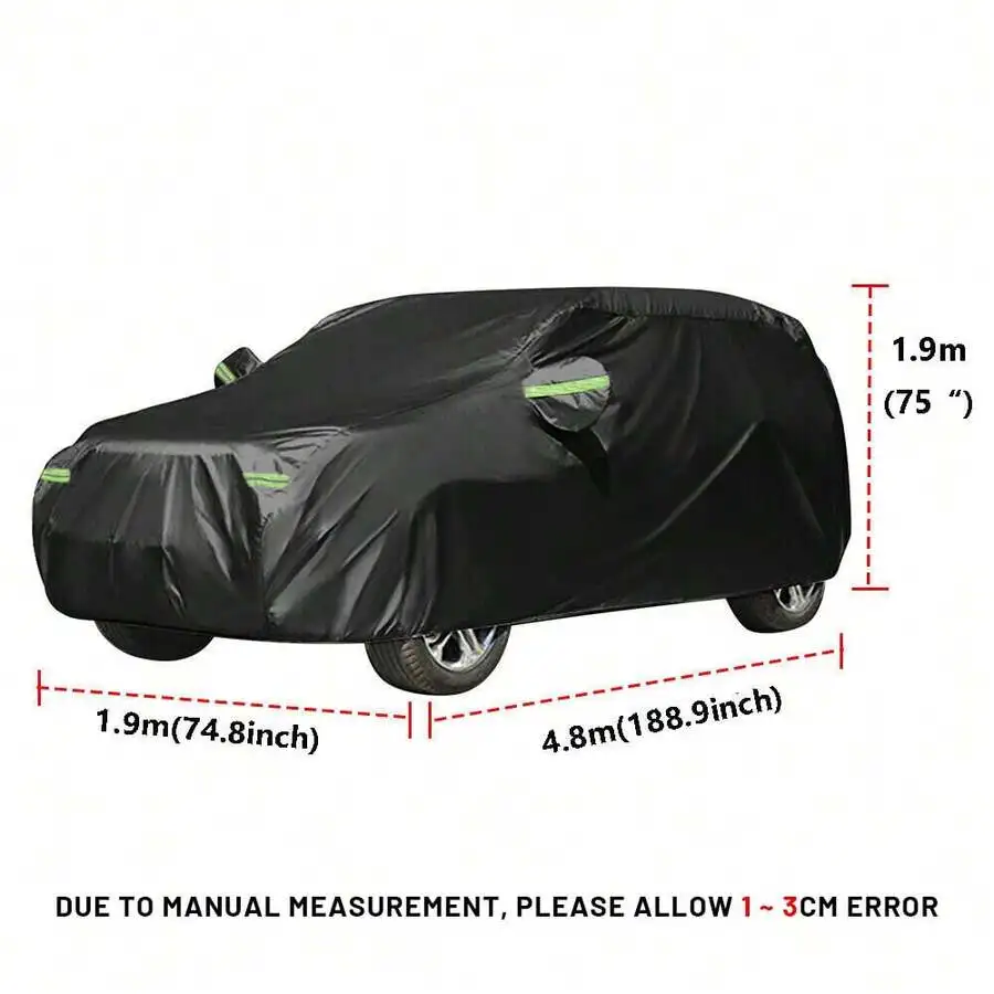 Premium Black Car Cover With Reflective Strips Dustproof Scratch Resistant Heavy Duty 190T Fabric For Sedan Hatchback SUV
Premium Black Car Cover With Reflective Strips Dustproof Scratch Resistant Heavy Duty 190T Fabric For Sedan Hatchback SUV