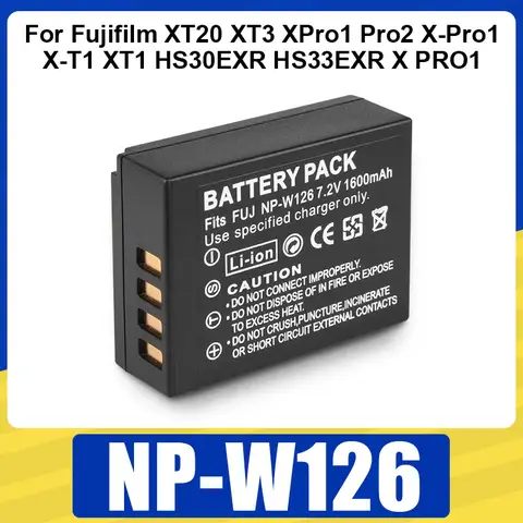 NP-W126 Batteria 1600mAh Batterie Ricaricabili Per Fujifilm XT20 XT3 XPro1 Pro2 X-Pro1 X-T1 XT1 HS30EXR HS33EXR X PRO1 Macchina Fotografica