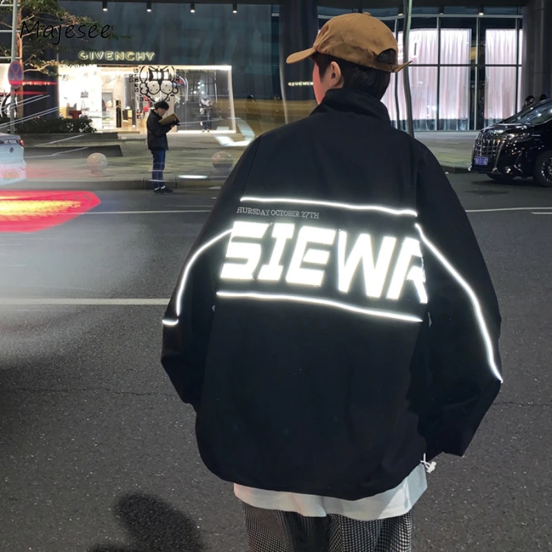 Reflective Article Jackets Men Loose Panelled High Street American Punk Style Popular Stylish Casual Sporty Spring Autumn Retro
Reflective Article Jackets Men Loose Panelled High Street American Punk Style Popular Stylish Casual Sporty Spring Autumn Retro