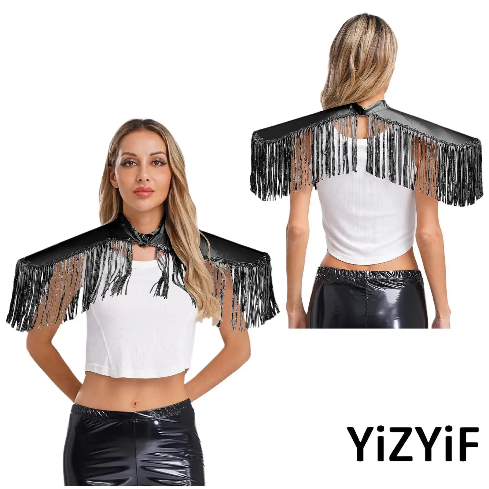 Halloween Unisex Shiny Fringe Tassels Metallic Sequins Armor Vest Costume for Performance Chrismas Halloween Cosplay Accessories
Halloween Unisex Shiny Fringe Tassels Metallic Sequins Armor Vest Costume for Performance Chrismas Halloween Cosplay Accessories