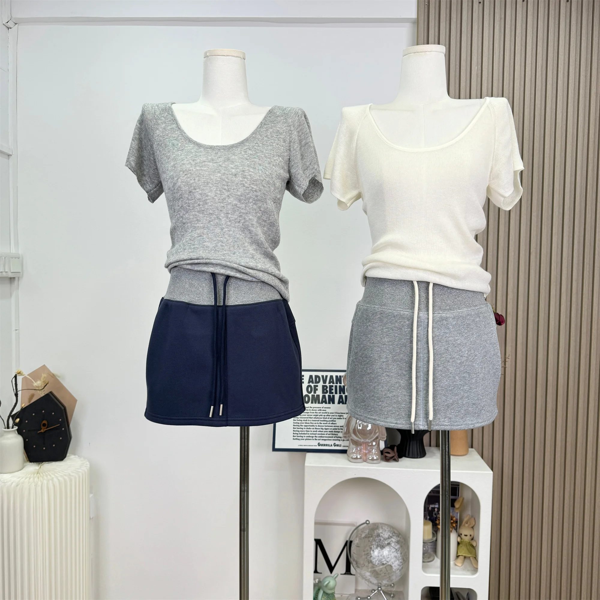 Designer Contrast Trim Athletic Skort | Preppy Miu Core Tennis Dress with Safety Shorts | Athleisure to Streetwear f108
Designer Contrast Trim Athletic Skort | Preppy Miu Core Tennis Dress with Safety Shorts | Athleisure to Streetwear f108