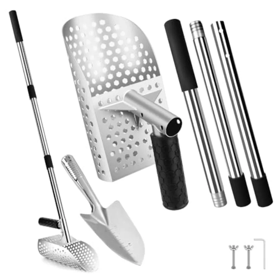 Sand Scoop for Metal Detecting Stainless Steel Metal Detector Scoop with Long Steel Handle Metal Detector Accessories Sand Sift
Sand Scoop for Metal Detecting Stainless Steel Metal Detector Scoop with Long Steel Handle Metal Detector Accessories Sand Sift